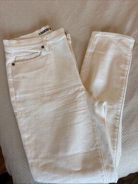Lands' End White Jeans
